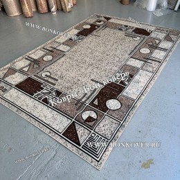 Ковер Лайт Карпет Дизайн 30407 Бежево-Коричневый