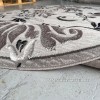 Ковер Лайт Карпет New 2 Дизайн 10 Серый с Сиреневым Овальный